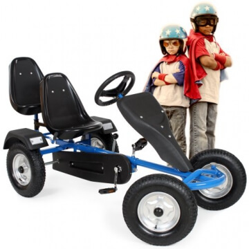 TecTake® Gokart Tretauto Go Kart Tretfahrzeug blau - 2