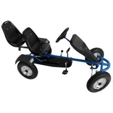 TecTake® Gokart Tretauto Go Kart Tretfahrzeug blau - 3